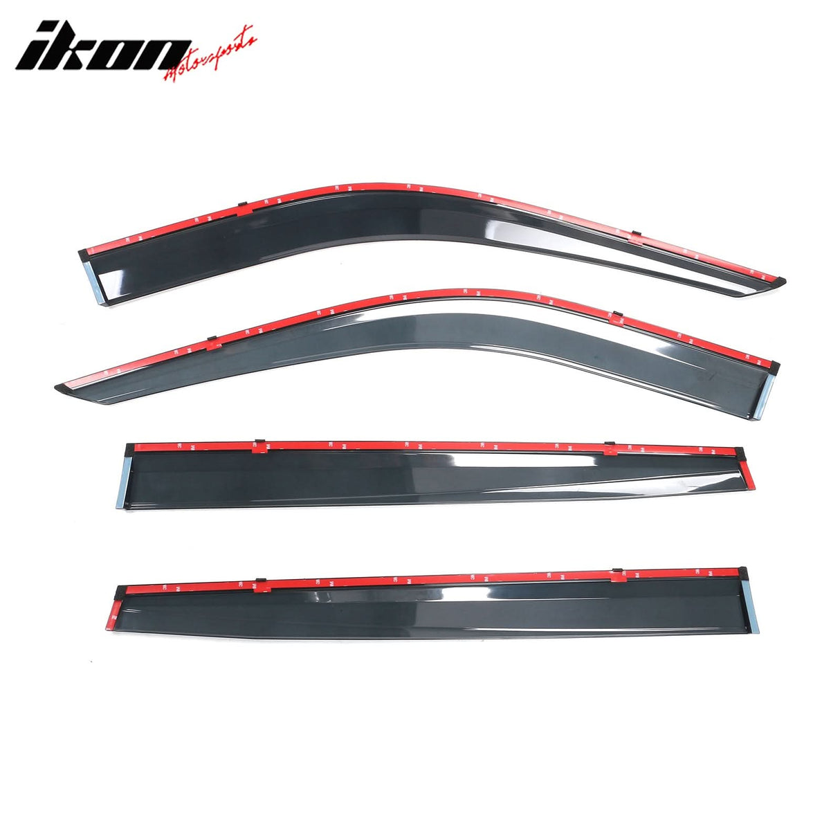 2020-2024 Toyota Highlander PC Side Window Visors w/ Chrome Trim 4PCS