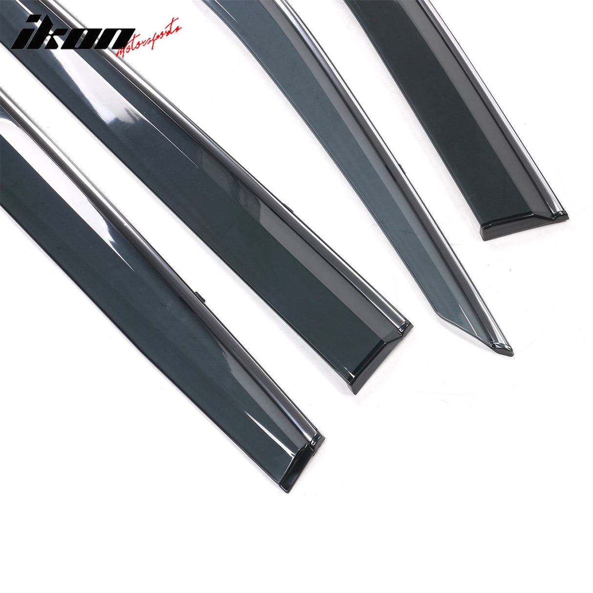 2020-2024 Toyota Highlander PC Side Window Visors w/ Chrome Trim 4PCS