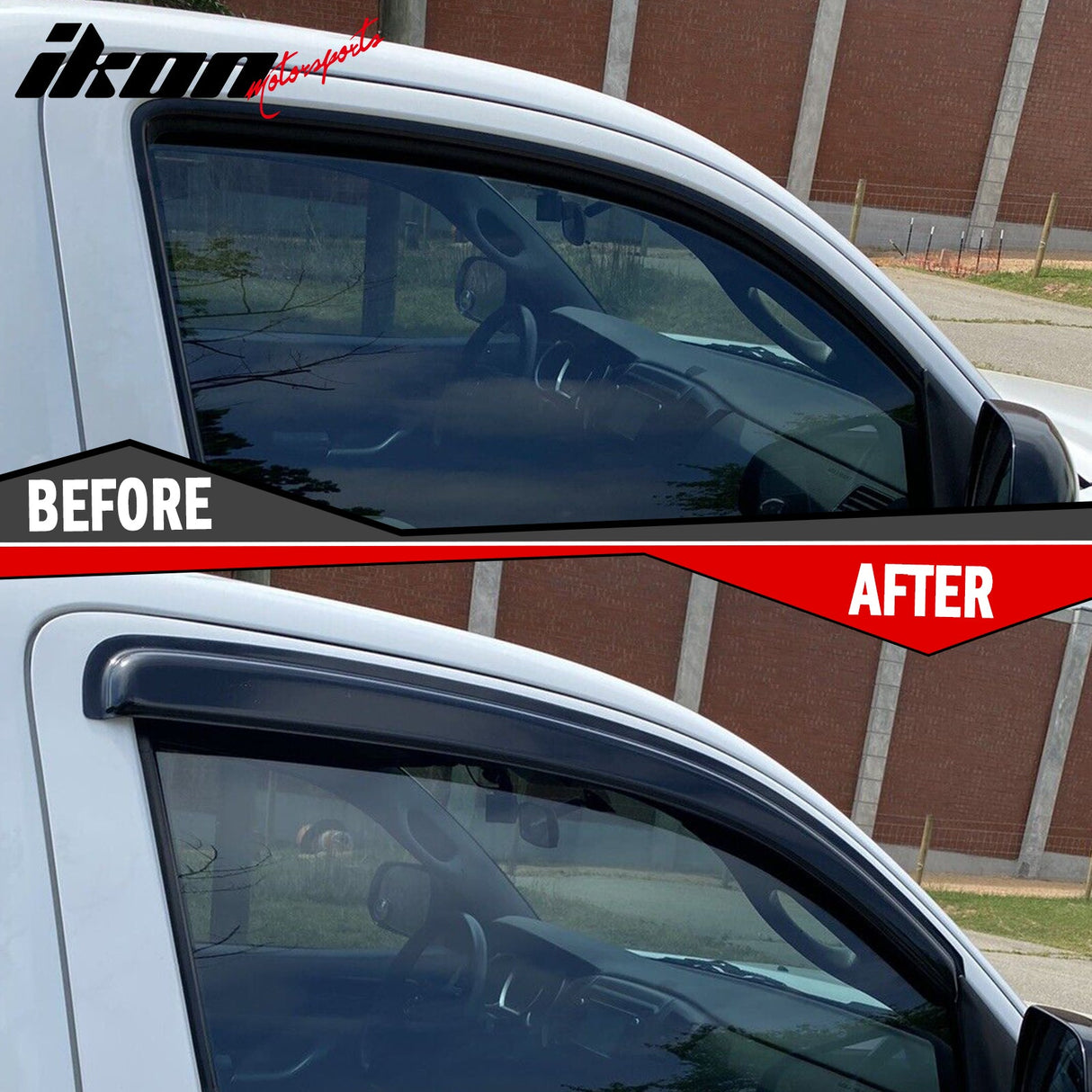 2005-2015 Toyota Tacoma Standard Cab Slim Style Acrylic Visor Windows