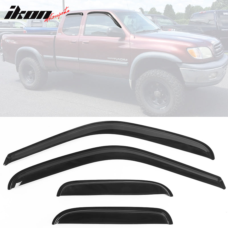 2000-2006 Toyota Tundra Extended Window Visors Slim Style Smoke Acryli