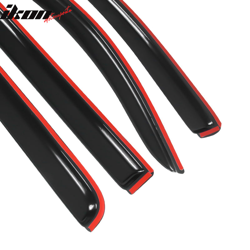 2007-2021 Toyota Tundra Crewmax Cab Tape On Smoke Tinted Visor Windows