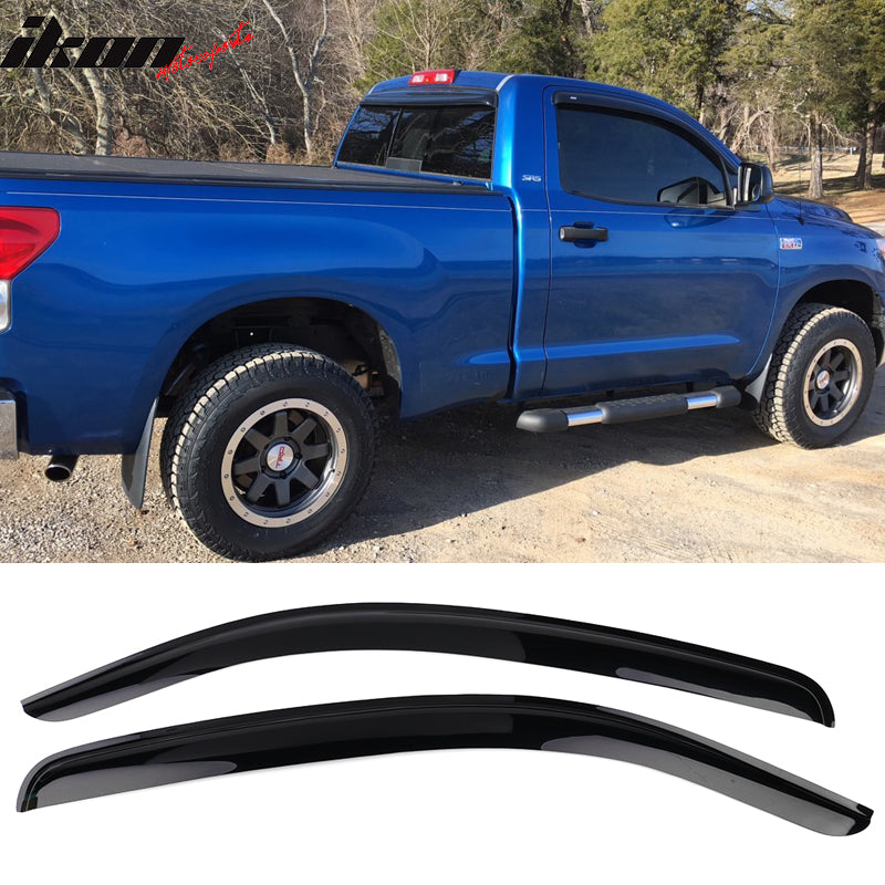 2007-2017 Toyota Tundra Standard Cab Slim Style Acrylic Visor Windows