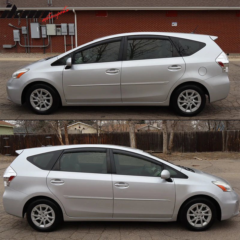 2012-2018 Toyota Prius Slim Style Smoke Tinted Window Visor Acrylic