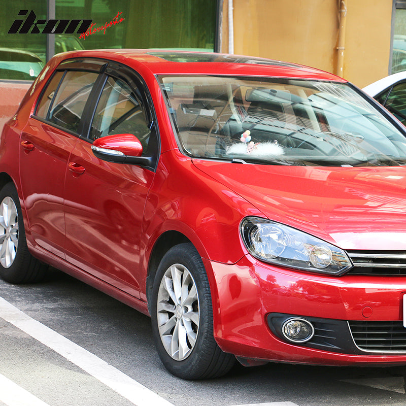 2010-2014 Volkswagen Golf OEM Style Smoke Tinted Window Visors Acrylic