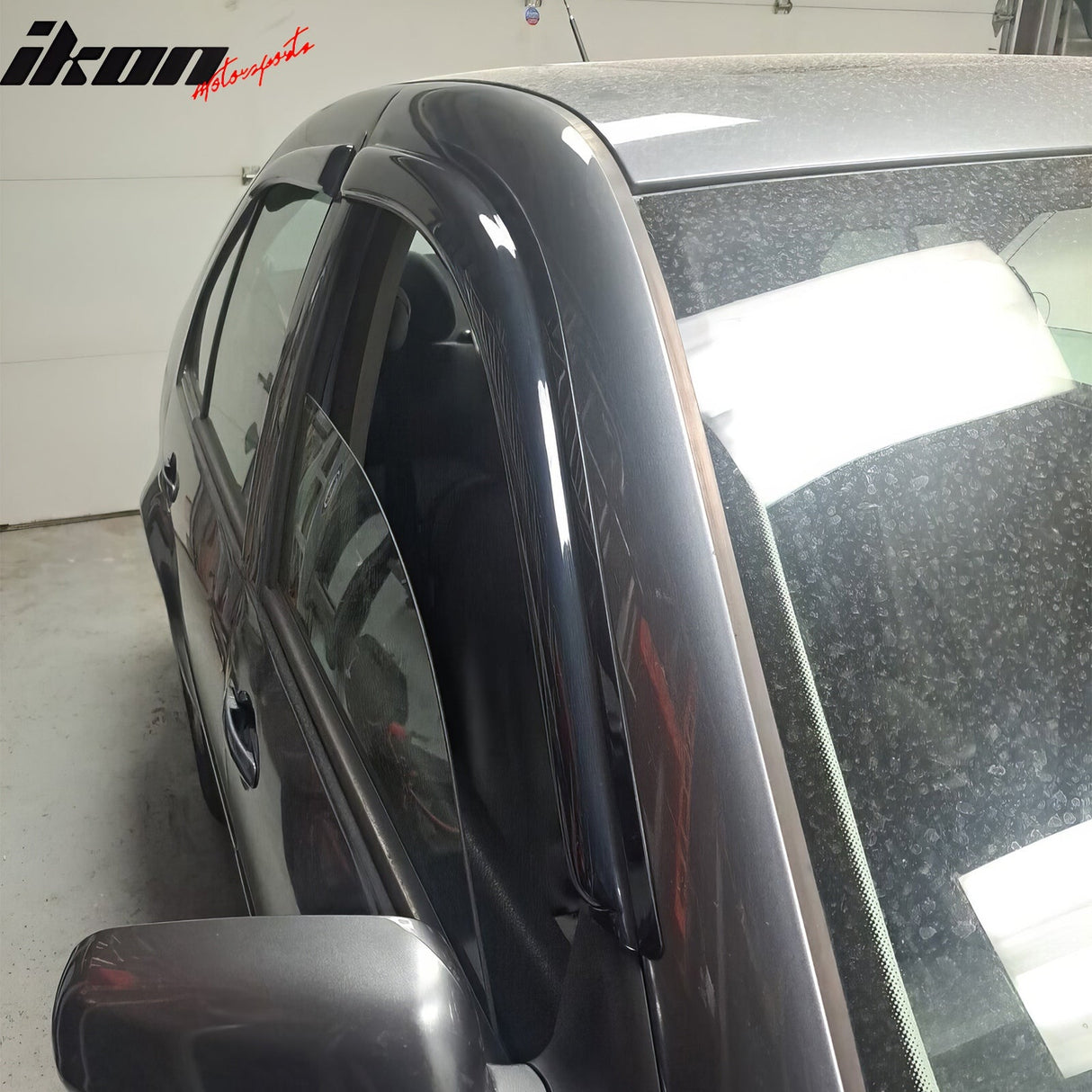 1999-2005 Volkswagen Jetta Smoke Tape On 4PCS Window Visors Acrylic