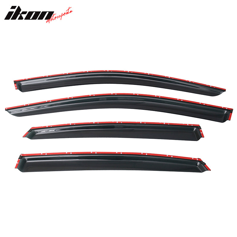 2013-2018 Nissan Altima Slim Style Window Visor Chrome Trim Acrylic