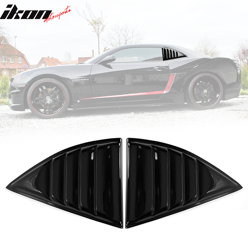 2010-2015 Chevy Camaro XE V2 Style Side Window Louver Shade Cover PP