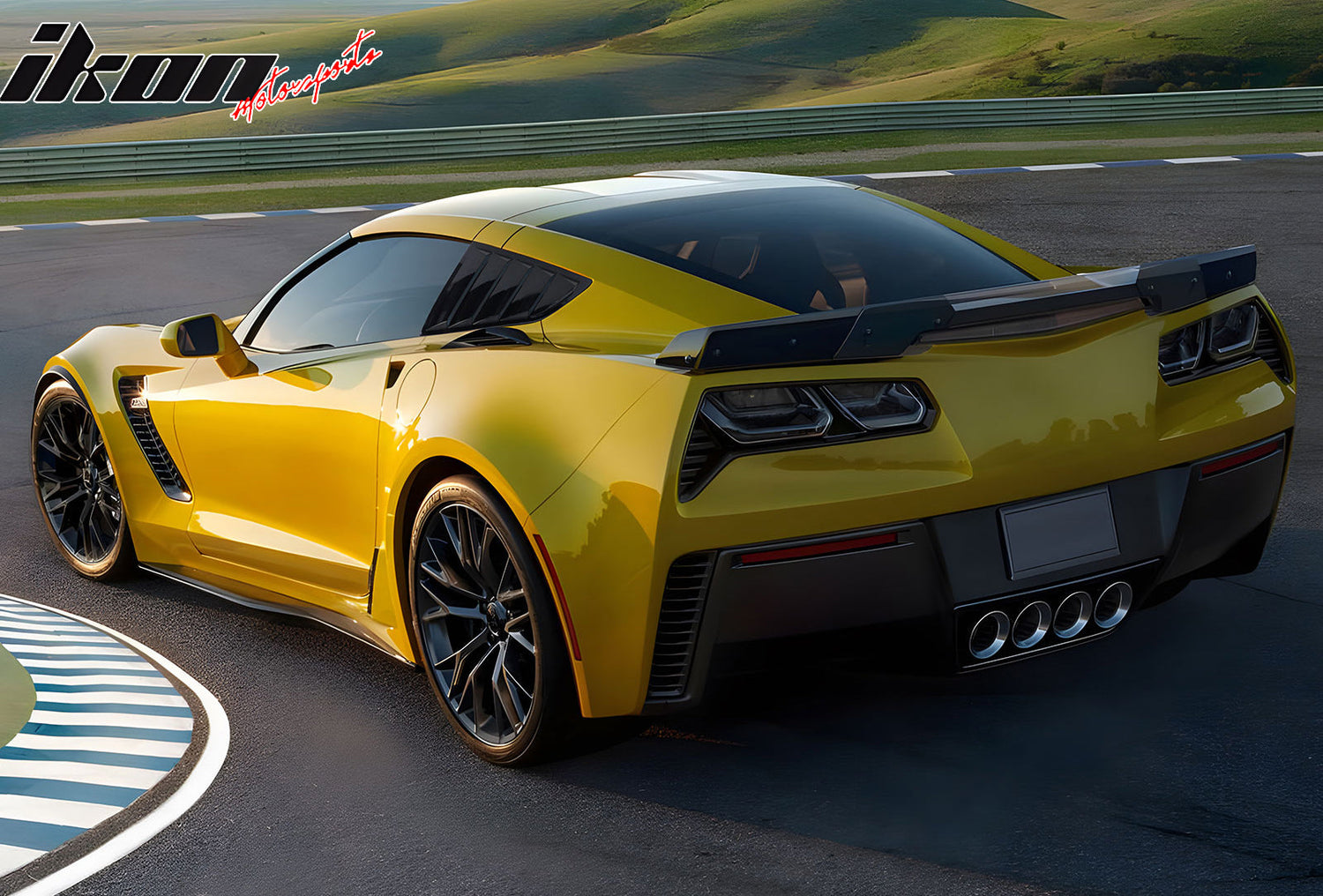 2014-2019 Chevrolet Corvette C7 Coupe V2 Style Side Window Louver PC