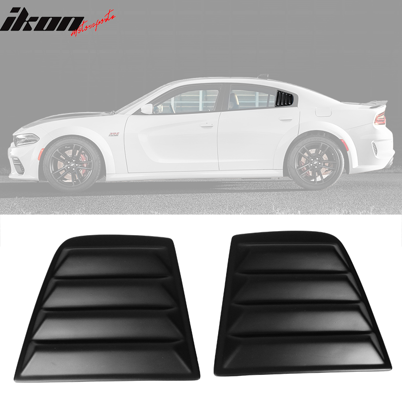 2011-2023 Dodge Charger V2 Style Window Louver Windshield Gloss Black