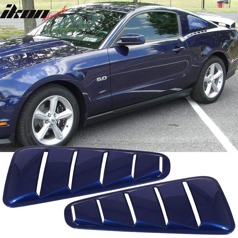 2010-2014 Ford Mustang Side Window Louvers Sun Shade Cover Windshield
