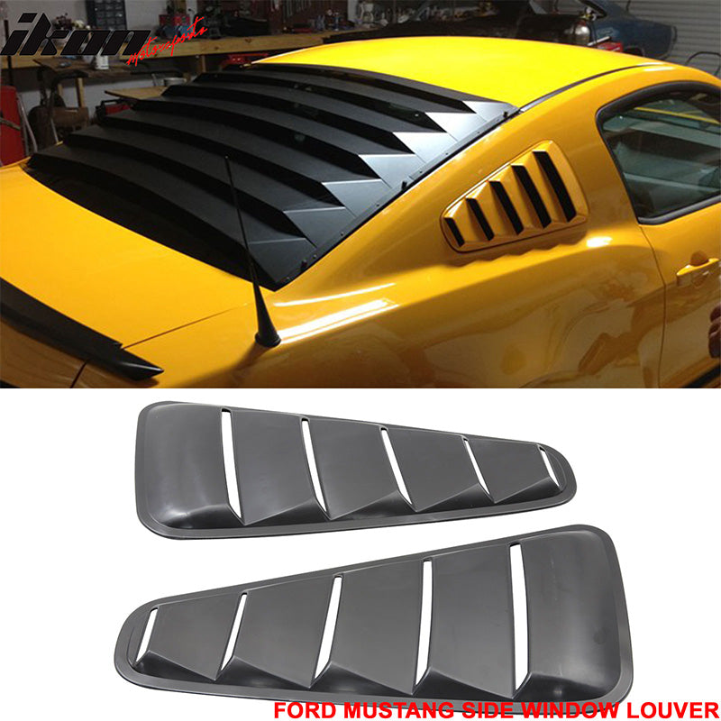 2010-2014 Ford Mustang V6 5 Vents Quarter Rear Side Window Louver PP