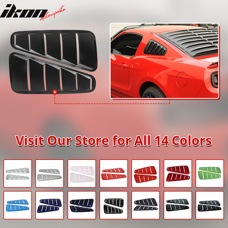 2010-2014 Ford Mustang Side Window Louvers Sun Shade Cover Windshield