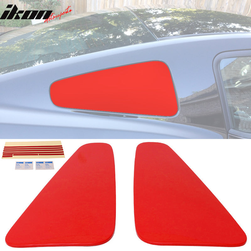 2010-2014 Ford Mustang GT350 Style Rear Window Louver Covers Guard ABS