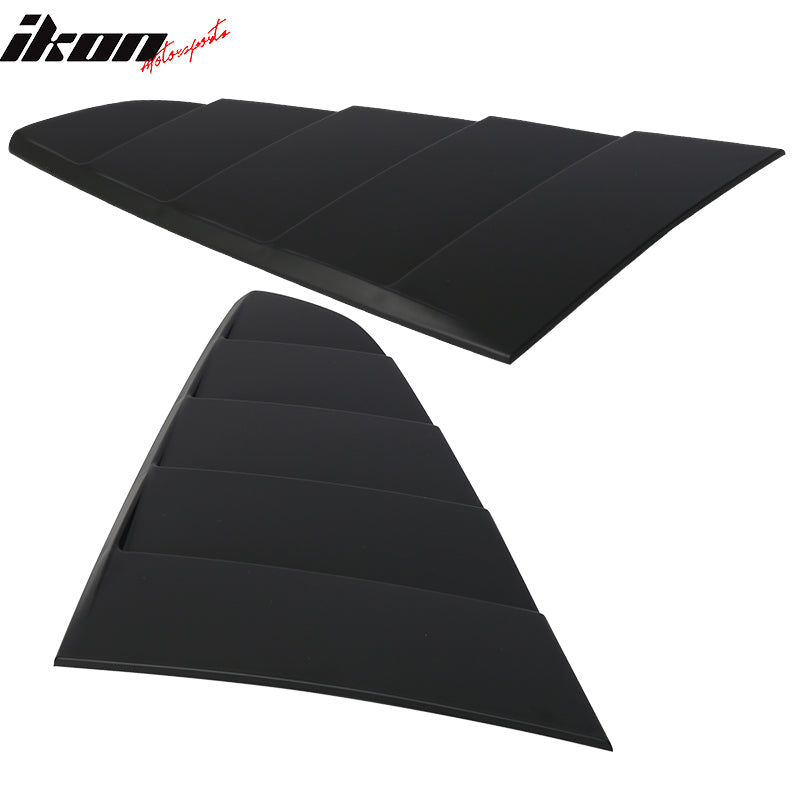 2015-2023 Ford Mustang Coupe V Style Rear Window Louver Side Vent ABS