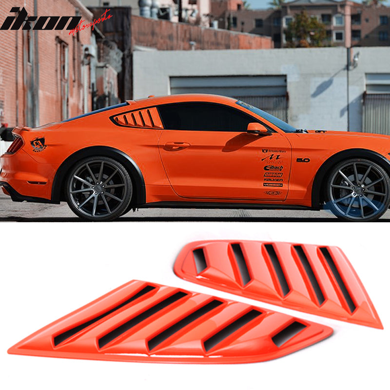 2015-2023 Ford Mustang Side Window Louvers Sun Shade Cover Windshield
