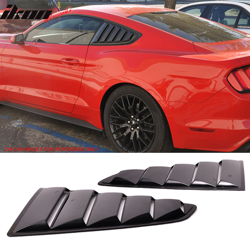 2015-2023 Ford Mustang Side Window Louvers Sun Shade Cover Windshield