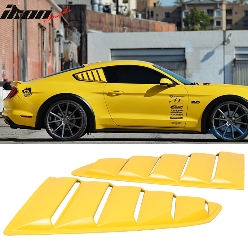 2015-2023 Ford Mustang Side Window Louvers Sun Shade Cover Windshield