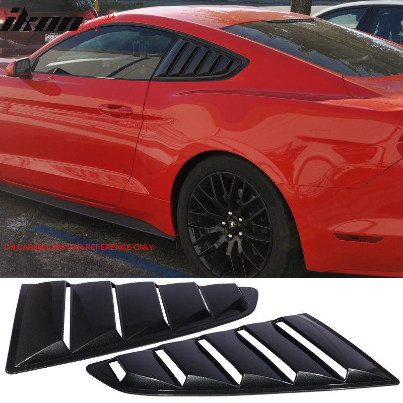 2015-2023 Ford Mustang Side Window Louvers Sun Shade Cover Windshield