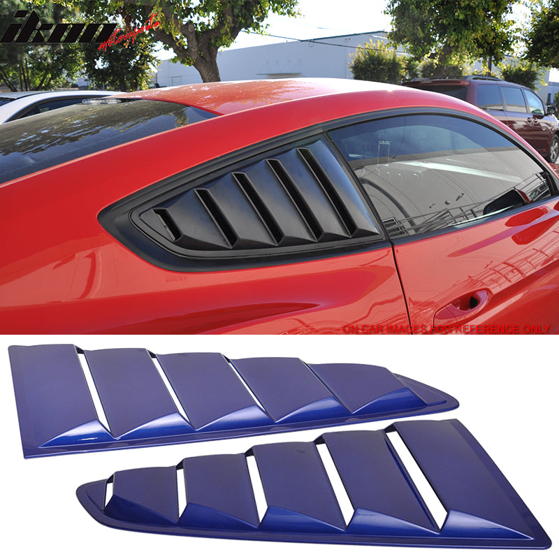2015-2023 Ford Mustang Side Window Louvers Sun Shade Cover Windshield