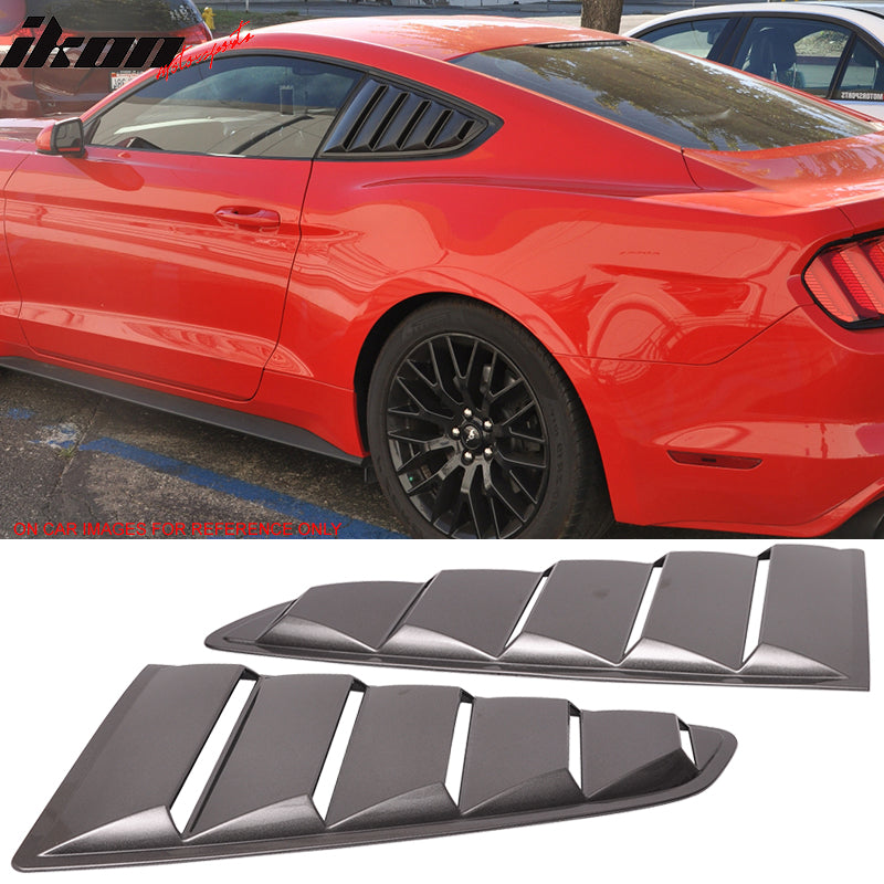 2015-2023 Ford Mustang Side Window Louvers Sun Shade Cover Windshield