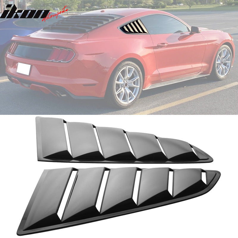 2015-2023 Ford Mustang Side Window Louvers Sun Shade Cover Windshield
