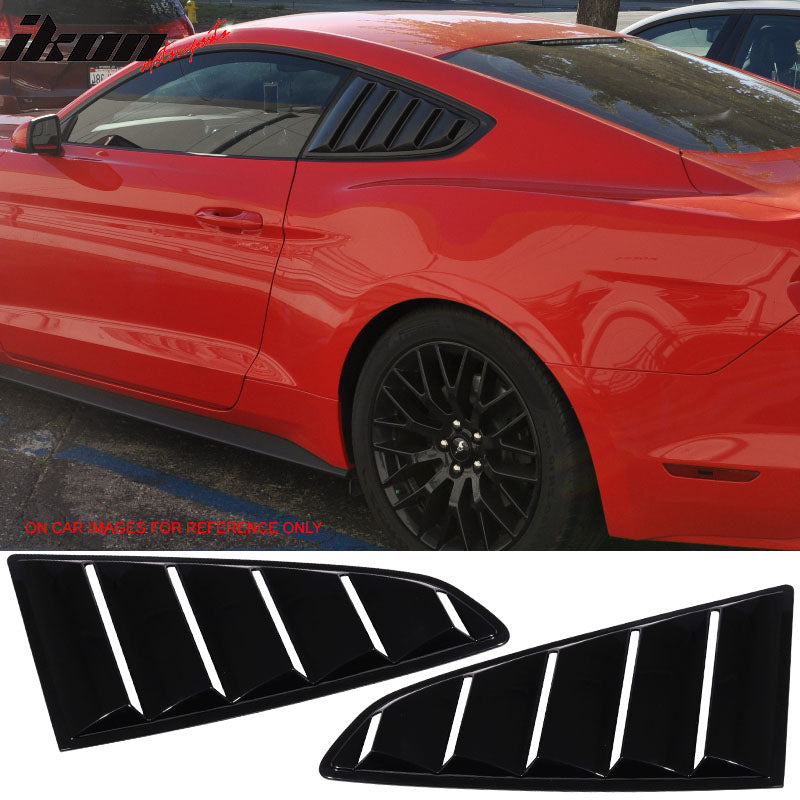 2015-2023 Ford Mustang Side Window Louvers Sun Shade Cover Windshield