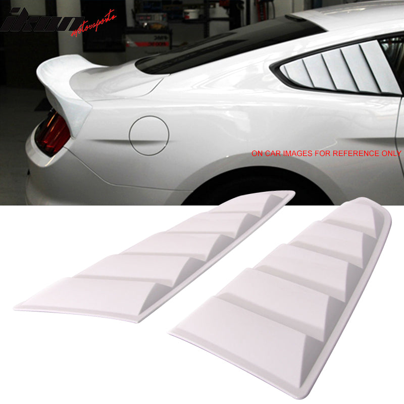 2015-2023 Ford Mustang Side Window Louvers Sun Shade Cover Windshield
