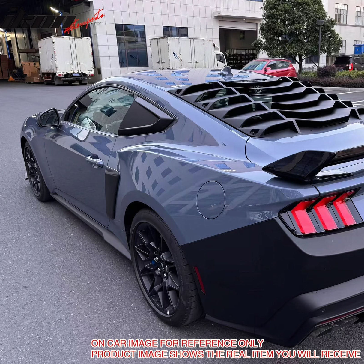 2024-2025 Ford Mustang V 2DR Carbon Fiber Print Side Window Louver ABS