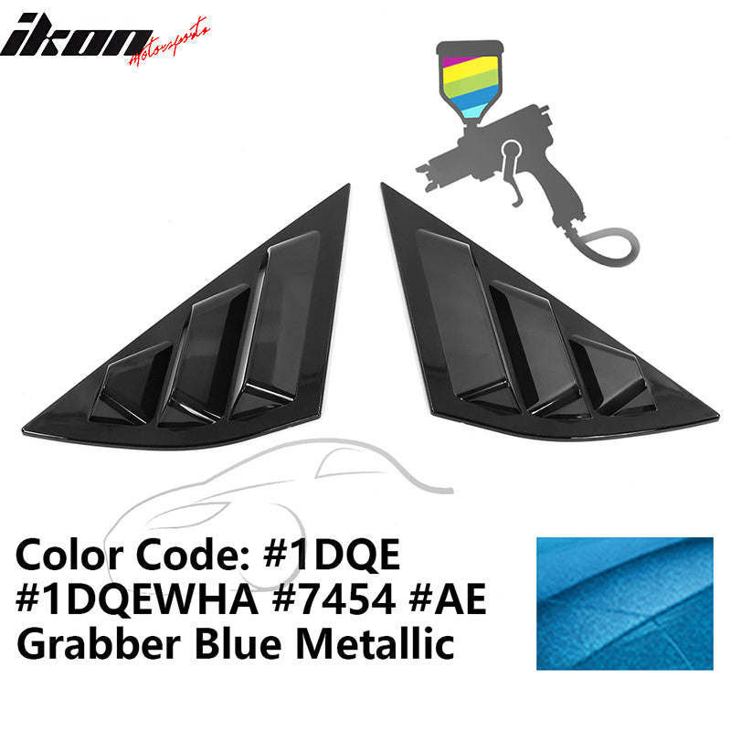 2021-2023 Ford Mustang Mach-E Window Louvers 3 Vent PC Painted