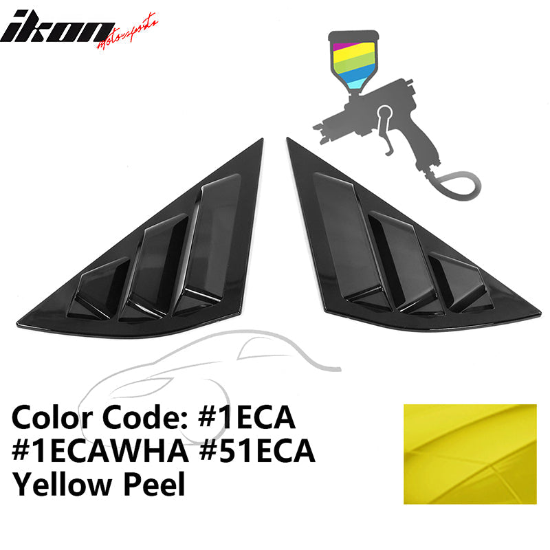 2021-2023 Ford Mustang Mach-E Window Louvers 3 Vent PC Painted