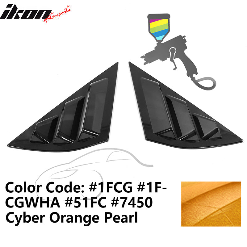 2021-2023 Ford Mustang Mach-E Window Louvers 3 Vent PC Painted