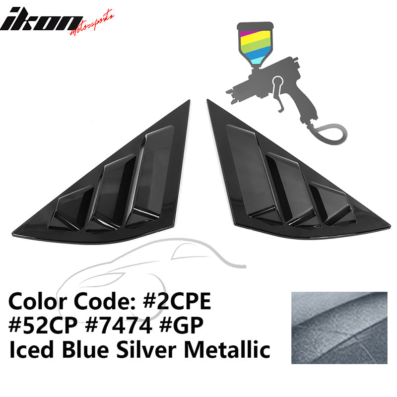 2021-2023 Ford Mustang Mach-E Window Louvers 3 Vent PC Painted