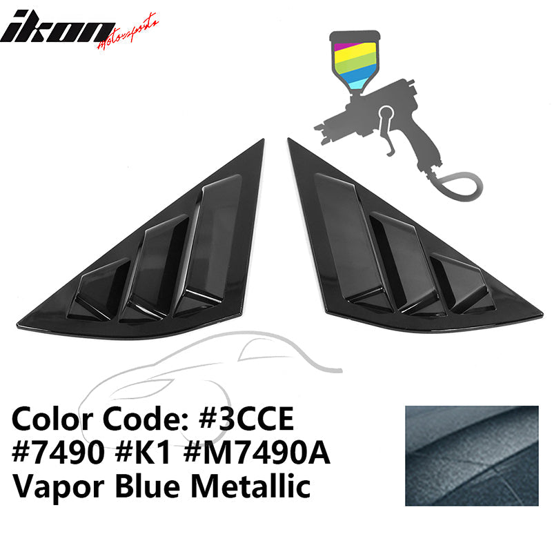 2021-2023 Ford Mustang Mach-E Window Louvers 3 Vent PC Painted