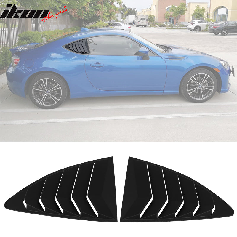 2013-2020 Subaru BRZ IKON Style Rear Window Louver Guard ABS