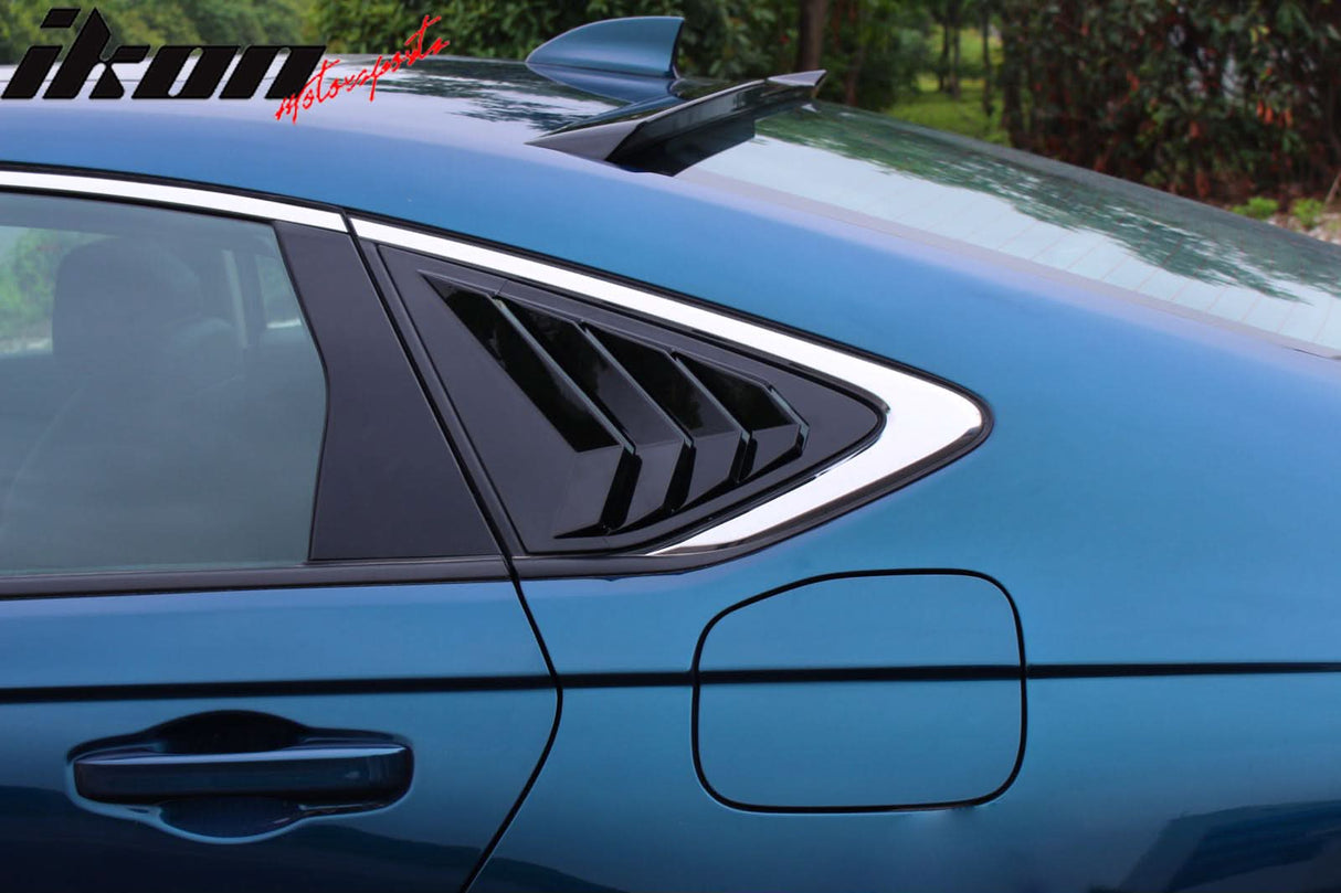 2023-2025 Honda Accord IKON Black Rear Quarter Window Louver ABS