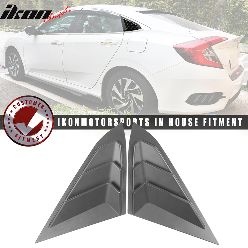 2016-2021Â Honda Civic Sedan Rear Side Window Louver Quarter Panel ABS
