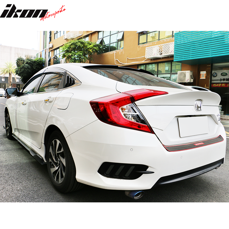 2016-2021 Honda Civic Sedan Unpainted Side Quarter Window Louvers ABS