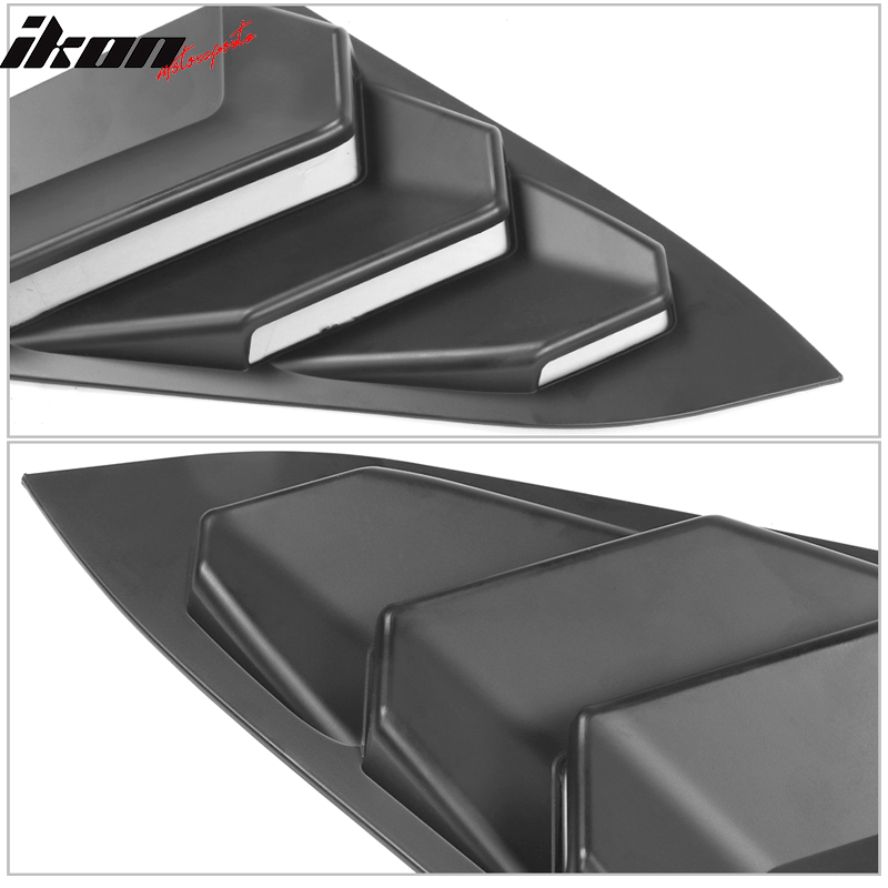 2016-2021 Honda Civic Sedan Unpainted Side Quarter Window Louvers ABS