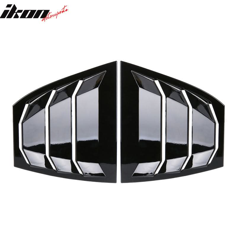 2014-2018Â Mazda 3 Gloss Black Rear Window Louvers Quarter Scoop ABS