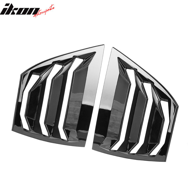 2014-2018Â Mazda 3 Gloss Black Rear Window Louvers Quarter Scoop ABS