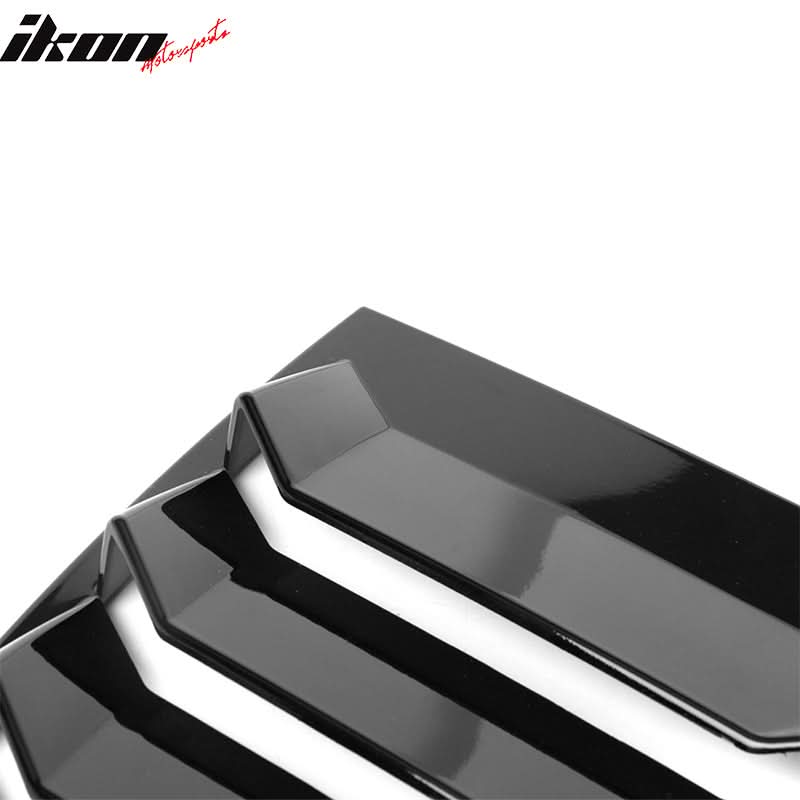 2014-2018Â Mazda 3 Gloss Black Rear Window Louvers Quarter Scoop ABS