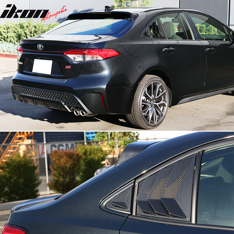 2020-2022 Toyota Corolla IKON Style Side Window Louver Visor Guard ABS
