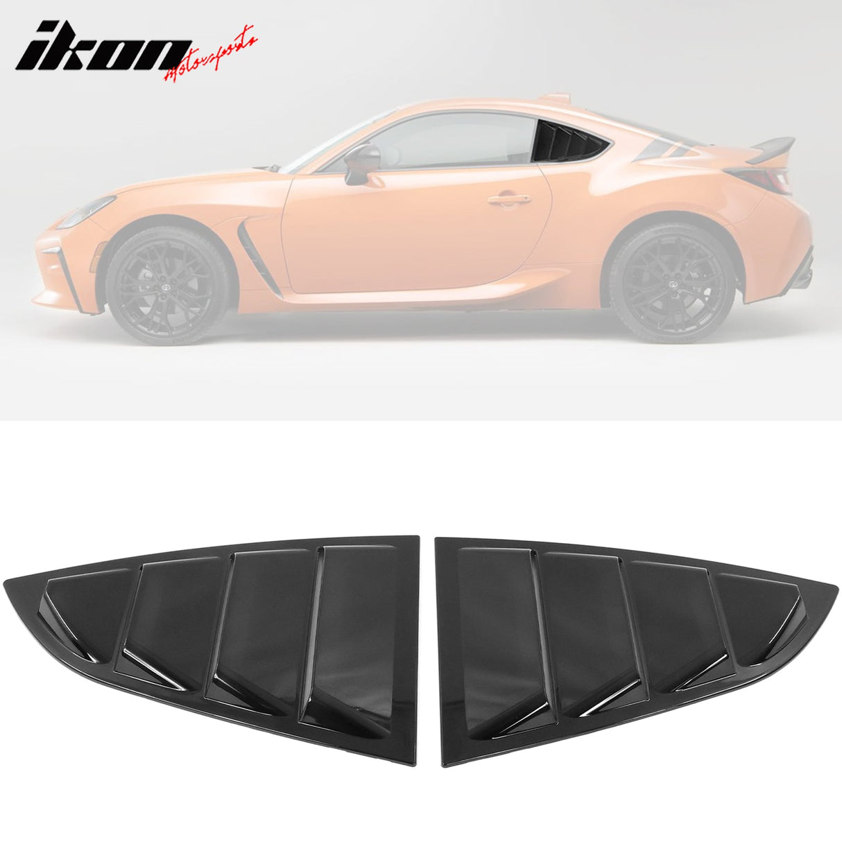 2022-2025 Subaru BRZ Toyota GR86 2DR IKON Style Window Louver PC