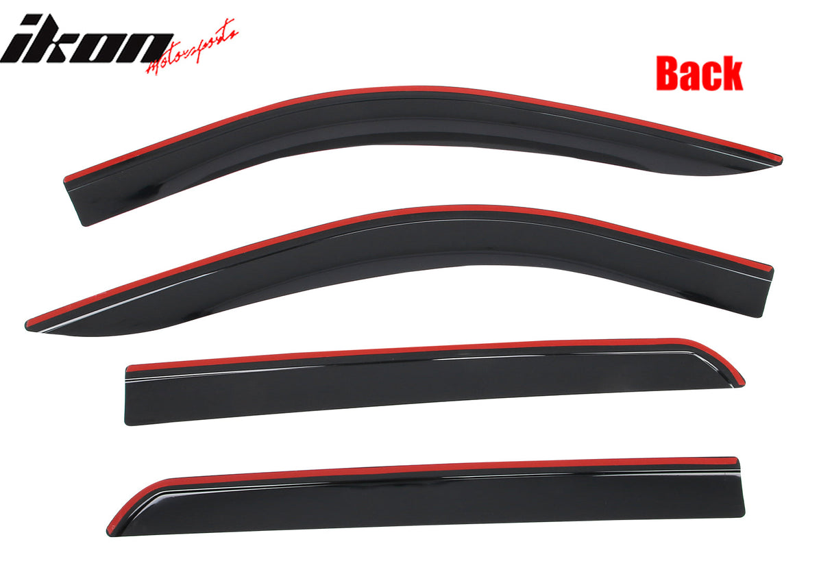 2019-2025 Silverado & Sierra Crew Cab Low Profile Style Window Visors