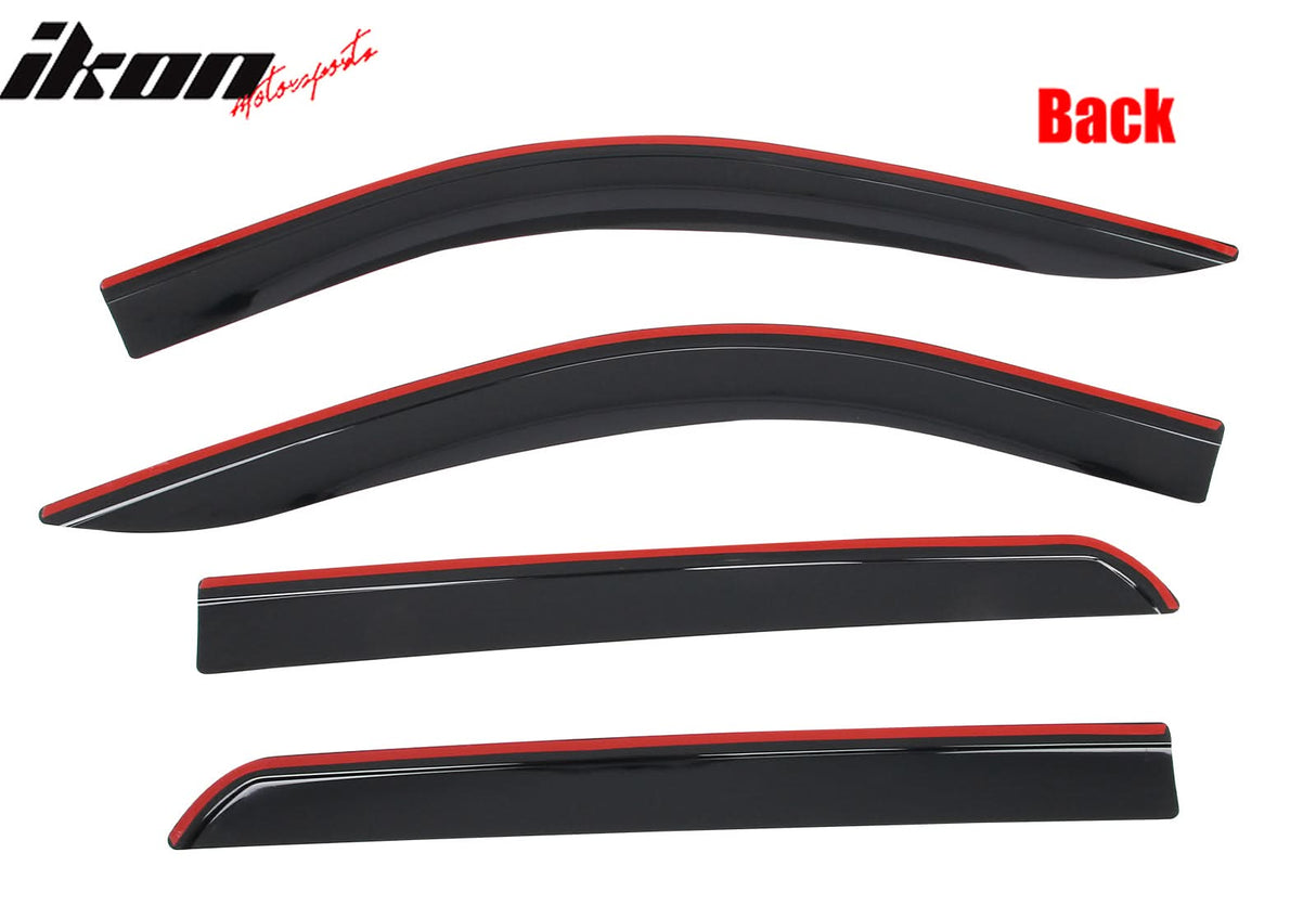 2019-2025 Silverado & Sierra Crew Cab Low Profile Style Window Visors
