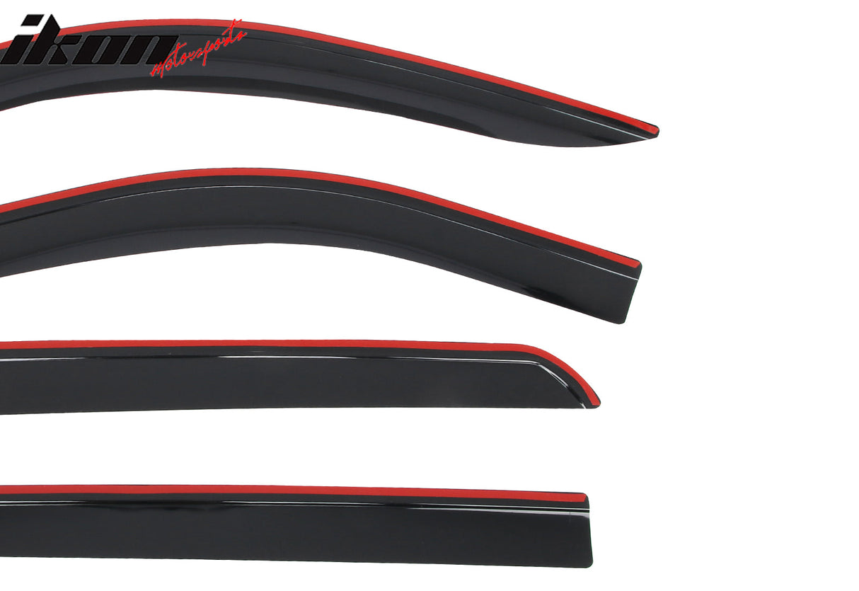 2019-2025 Silverado & Sierra Crew Cab Low Profile Style Window Visors