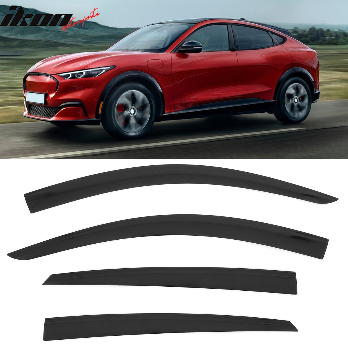 2021-2024 Ford Mustang Mach-E Low Profile Style Tape on Window Visors