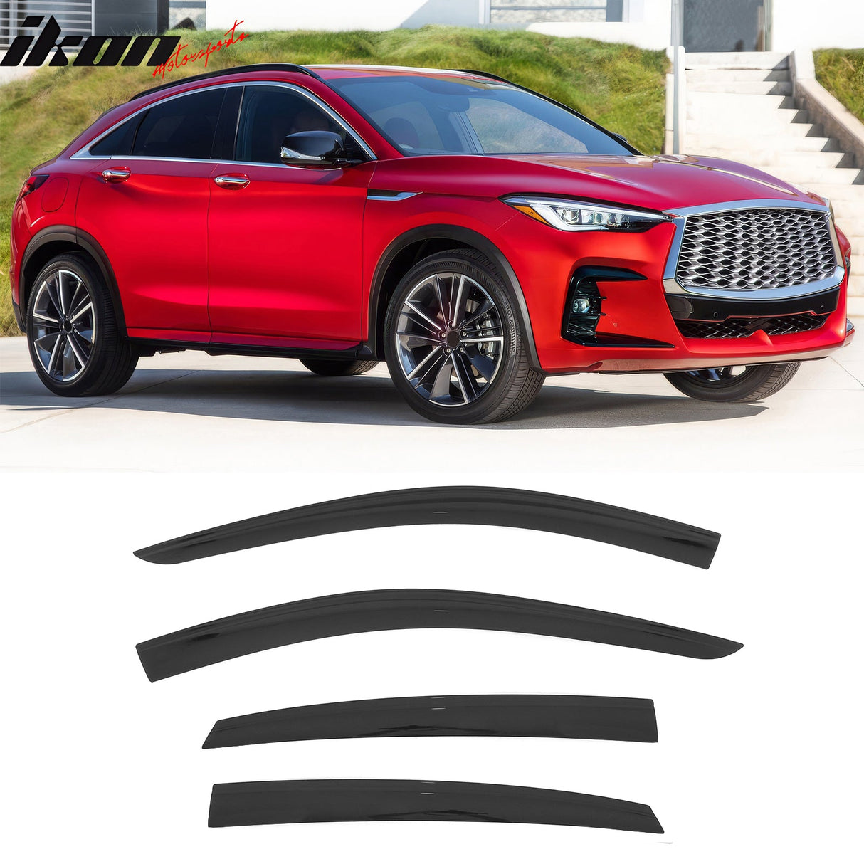 2022-2025 Infiniti QX55 Low Profile Style Tape on Window Visors Guards