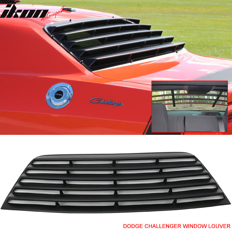 2008-2023 Dodge Challenger XE V2 Style Rear Side Window Louver PP PU