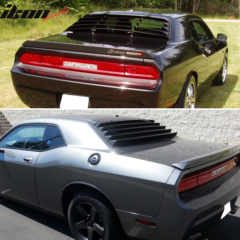 2008-2023 Dodge Challenger XE V2 Style Rear Side Window Louver PP PU